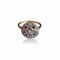 Bague 54 Bague en or jaune et gris 18 carats avec diamants et rubis 58 Facettes BAF042