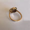 Bague 54 Bague en or jaune et gris 18 carats avec diamants et rubis 58 Facettes BAF042