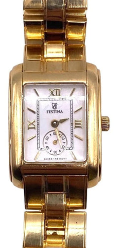 Montre Festina - Montre femme en or jaune 18 carats, cristal saphir 58 Facettes