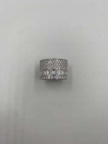 Bague 54 Édouard Nahum - Bague en or gris pavée de diamants 58 Facettes