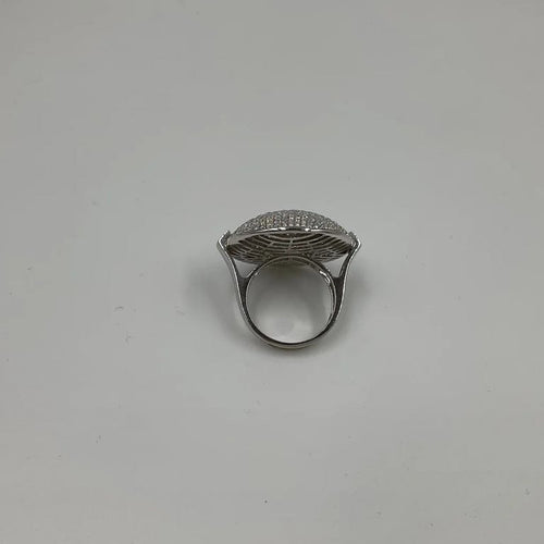 Bague 54 Édouard Nahum - Bague en or gris pavée de diamants 58 Facettes