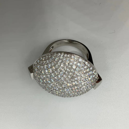 Bague 54 Édouard Nahum - Bague en or gris pavée de diamants 58 Facettes