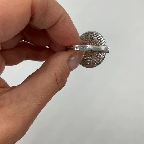 Bague 54 Édouard Nahum - Bague en or gris pavée de diamants 58 Facettes