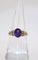 Bague 54 Bague vintage en or jaune 18K, améthyste et diamants 58 Facettes