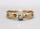 Bague 56 Bague en or jaune 18 carats sertie de 8 diamants 58 Facettes
