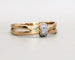 Bague 56 Bague en or jaune 18 carats sertie de 8 diamants 58 Facettes
