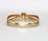 Bague 56 Bague en or jaune 18 carats sertie de 8 diamants 58 Facettes