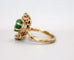 Bague 50.5 Bague marquise en or jaune 18 carats émeraude et diamants 58 Facettes
