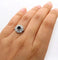 Bague 54 Bague marguerite en or blanc 18 carats, saphir et diamants 58 Facettes