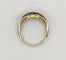 Bague 55 Bague bandeau en or jaune 18K avec rubis ovale et diamants 58 Facettes