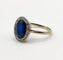 Bague 50.5 Bague Pompadour Art déco en or 18 carats à pierre bleue et diamants 58 Facettes