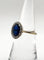 Bague 50.5 Bague Pompadour Art déco en or 18 carats à pierre bleue et diamants 58 Facettes