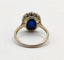Bague 50.5 Bague Pompadour Art déco en or 18 carats à pierre bleue et diamants 58 Facettes