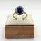 Bague 50.5 Bague Pompadour Art déco en or 18 carats à pierre bleue et diamants 58 Facettes