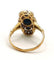 Bague 54 Bague marquise Art déco en or jaune 18K, saphirs et diamants 58 Facettes