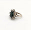 Bague 50.5 Bague marguerite en or gris 14K avec saphir et diamants 58 Facettes