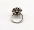 Bague 50.5 Bague marguerite en or gris 14K avec saphir et diamants 58 Facettes