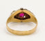 Bague 54.5 Bague tank Art déco en or rose 18K rubis et diamants 58 Facettes
