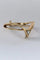 Bague 57 Bague en or jaune 14 carats avec diamant taille trillion 58 Facettes
