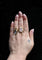 Bague 57 Bague vintage en or jaune 14 carats au spinelle synthétique bleu 58 Facettes