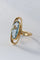 Bague 57 Bague vintage en or jaune 14 carats au spinelle synthétique bleu 58 Facettes