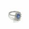 Bague 52 Bague marguerite en or blanc avec saphir et diamants 58 Facettes R92