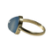 Bague 52 Bague en or jaune 18 carats avec agate bleue 58 Facettes 209