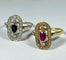 Bague 56 Bague en or jaune 18 carats avec rubis et diamants 58 Facettes 207