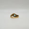 Bague 54.5 Bague en or jaune 18 carats avec émeraude ovale et diamants 58 Facettes