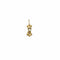 Pendentif Pendentif deux étoiles en or jaune 18 carats et diamants 58 Facettes