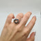 Bague 54 Bague fleur en or blanc 18 carats sertie d’un diamant 58 Facettes