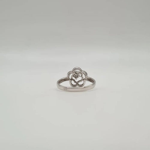 Bague 54 Bague fleur en or blanc 18 carats et diamants 58 Facettes