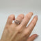 Bague 54 Bague trèfle 4 feuilles en or blanc 18 carats et diamant 58 Facettes