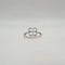 Bague 54 Bague trèfle 4 feuilles en or blanc 18 carats et diamant 58 Facettes