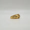 Bague 54.5 Bague bombée en or jaune 18 carats sertie de diamants 58 Facettes