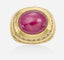 Bague 54 Andrew Clunn - Bague en or jaune 18 carats rubis et diamants 58 Facettes