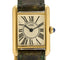 Montre Cartier Tank Must - Montre en argent plaqué or, cadran blanc romain 58 Facettes