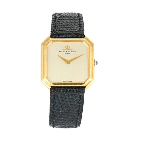 Montre Baume & Mercier - Montre vintage en or jaune 18K, cadran gris clair 58 Facettes