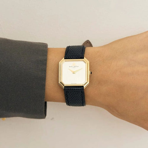 Montre Baume & Mercier - Montre vintage en or jaune 18K, cadran gris clair 58 Facettes