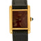 Montre Cartier Tank Must - Montre en argent plaqué or, cadran laqué bordeaux 58 Facettes