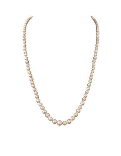 Collier Collier Art déco - Perles de culture en chute, fermoir en or gris et diamants 58 Facettes