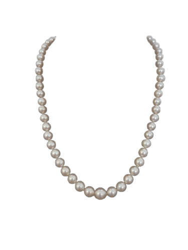 Collier Collier de perles de culture Akoya avec fermoir en or blanc et diamants 58 Facettes