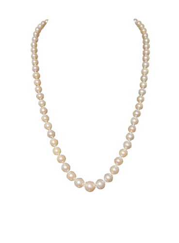 Collier Akoya - Collier de perles de culture avec fermoir en or blanc 18k 58 Facettes