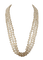 Collier Collier 3 rangs de perles de culture Akoya avec fermoir 8 diamants 58 Facettes