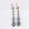 Boucles d'oreilles Boucles d'oreilles pendantes en or jaune 18 ct et argent, diamants 58 Facettes 1