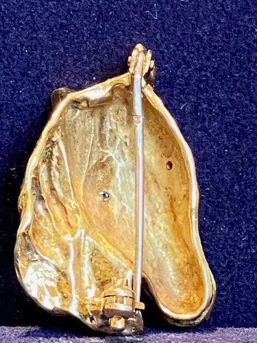 Broche Broche cheval en or jaune 18K et diamants 58 Facettes