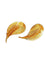 Boucles d'oreilles Hermès - Boucles d'oreilles Plumes vintage en or jaune 750 58 Facettes