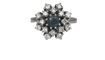 Bague 52.5 Bague en or blanc 14 carats avec alexandrite 0,60 ct et diamants 58 Facettes