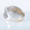 Bague 57 Bague pavée en or blanc 18K avec onyx et diamants 58 Facettes