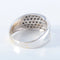 Bague 57 Bague pavée en or blanc 18K avec onyx et diamants 58 Facettes